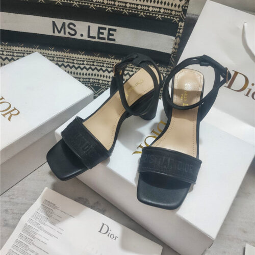 High Quality Luxury Dior Square Toe High Heel Sandals – Style 03974 product detail