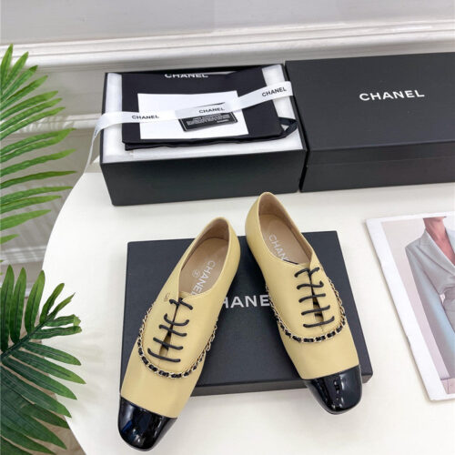 High Quality Luxury Chanel Catwalk Chain Lace-Up Shoes product detail