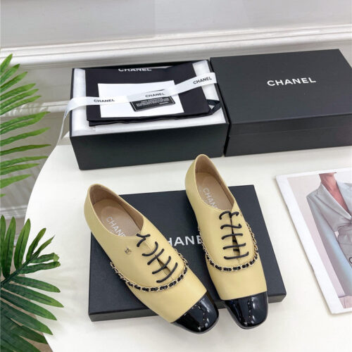 High Quality Luxury Chanel Catwalk Chain Lace-Up Shoes product detail