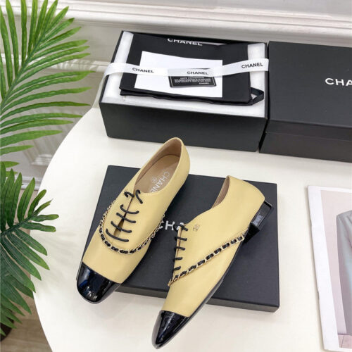 High Quality Luxury Chanel Catwalk Chain Lace-Up Shoes product detail