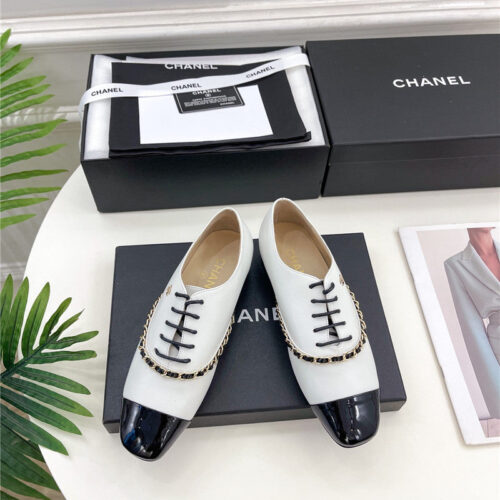 High Quality Luxury Chanel Catwalk Chain Lace-Up Shoes – Style 40166 product detail