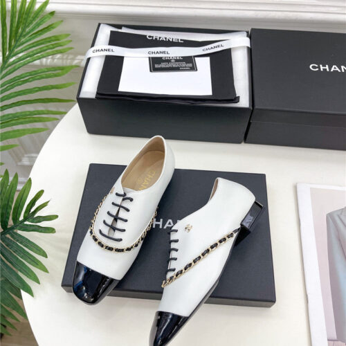 High Quality Luxury Chanel Catwalk Chain Lace-Up Shoes – Style 40166 product detail