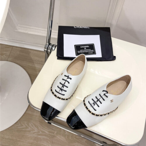 High Quality Luxury Chanel Catwalk Chain Lace-Up Shoes – Style 40166