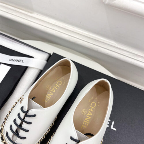 High Quality Luxury Chanel Catwalk Chain Lace-Up Shoes – Style 40166 product detail