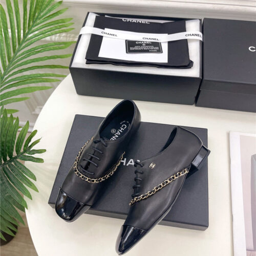 High Quality Luxury Chanel Catwalk Chain Lace-Up Shoes – Style 05702 product detail