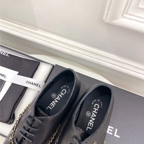 High Quality Luxury Chanel Catwalk Chain Lace-Up Shoes – Style 05702 product detail