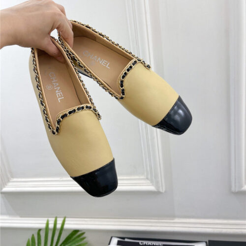 High Quality Luxury Chanel Catwalk Style Chain Deep Mouth Shoes – Style 57670