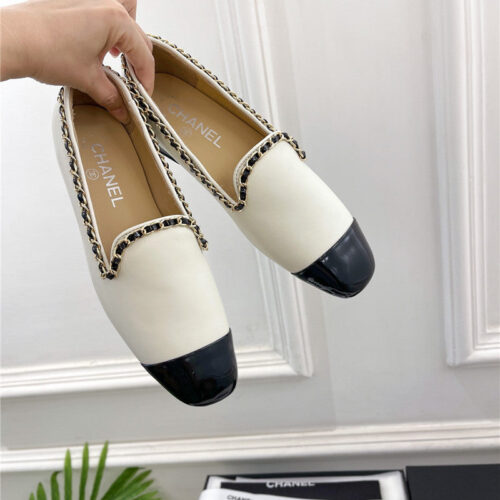 High Quality Luxury Chanel Catwalk Style Chain Deep Mouth Shoes alternate view