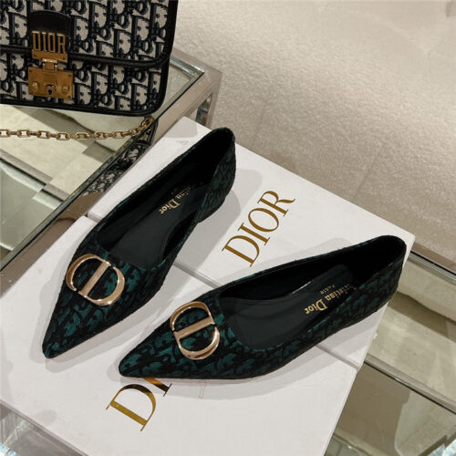 High Quality Luxury Dior Early Spring New Pointed Flat Shoes