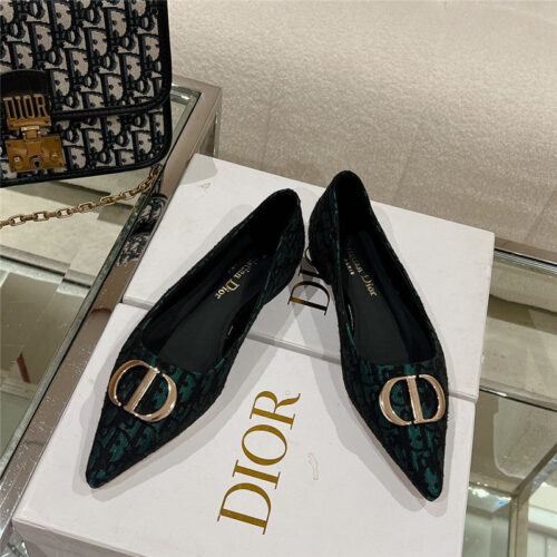 High Quality Luxury Dior Early Spring New Pointed Flat Shoes product detail