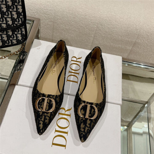 High Quality Luxury Dior Early Spring New Pointed Flat Shoes – Style 41990 product detail