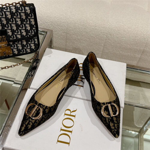 High Quality Luxury Dior Early Spring New Pointed Flat Shoes – Style 41990 product detail