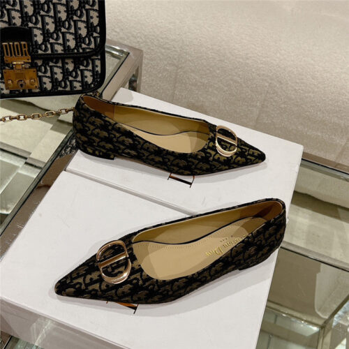 High Quality Luxury Dior Early Spring New Pointed Flat Shoes – Style 41990 product detail