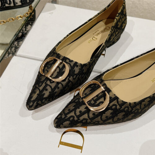High Quality Luxury Dior Early Spring New Pointed Flat Shoes – Style 41990 product detail