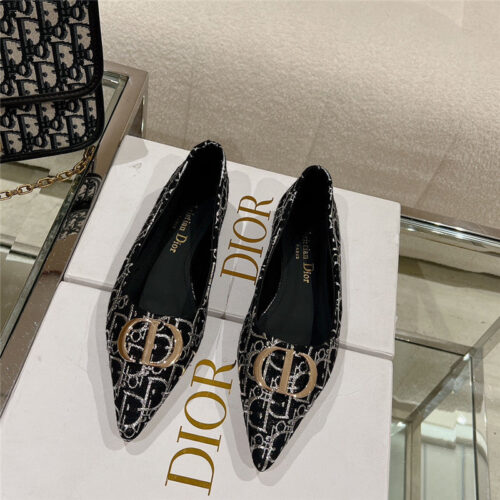 High Quality Luxury Dior Early Spring New Pointed Flat Shoes – Style 64582 alternate view