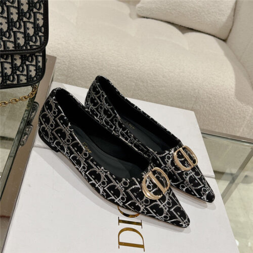High Quality Luxury Dior Early Spring New Pointed Flat Shoes – Style 64582 product detail
