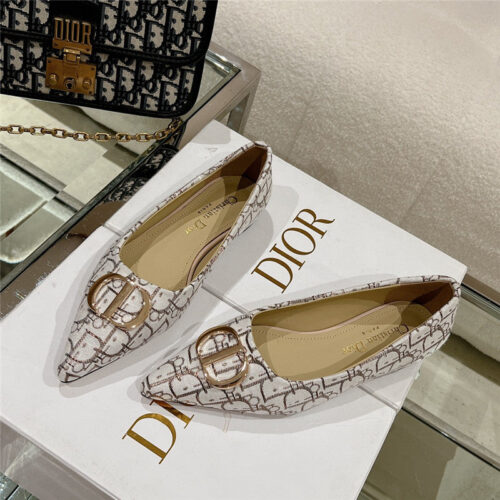 High Quality Luxury Dior Early Spring New Pointed Flat Shoes – Style 61190