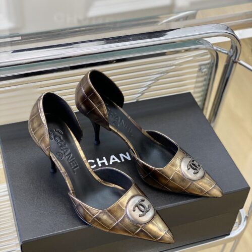 High Quality Luxury Chanel Side Empty High Heels