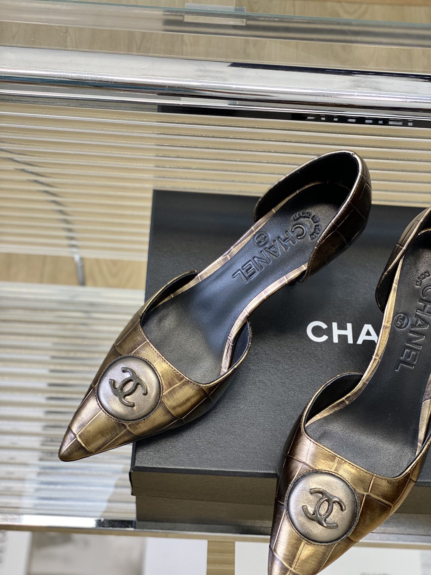 High Quality Luxury Chanel Side Empty High Heels – Style 12486 product detail