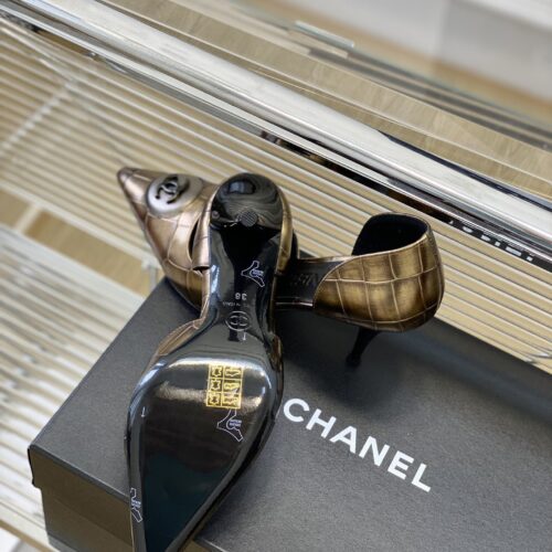 High Quality Luxury Chanel Side Empty High Heels – Style 12486 product detail