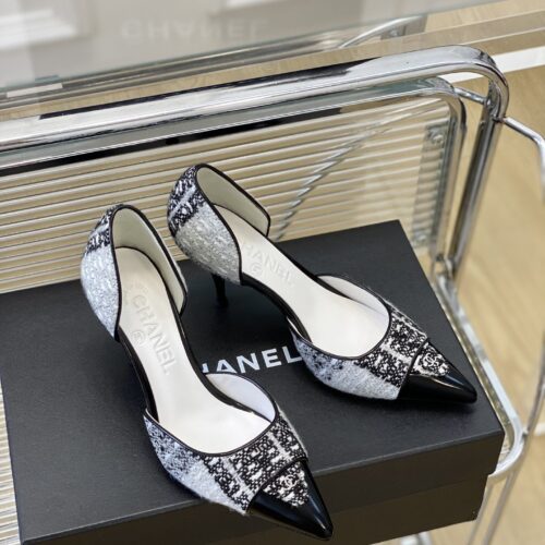 High Quality Luxury Chanel Side Empty High Heels – Style 41862