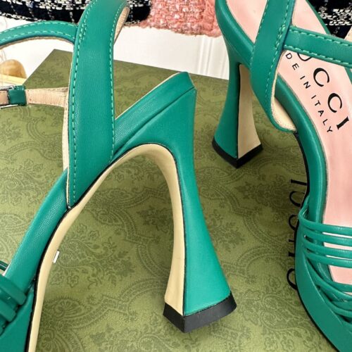 High Quality Luxury Gucci Platform Woven Strap High Heels – Style 03987 product detail
