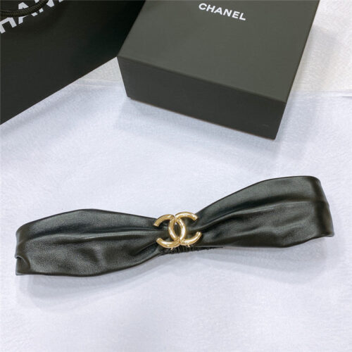 High Quality Luxury Chanel Smooth Cc Brass Buckle Sheepskin Elastic Belt – Style 68262 alternate view