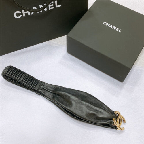 High Quality Luxury Chanel Smooth Cc Brass Buckle Sheepskin Elastic Belt – Style 68262 product detail