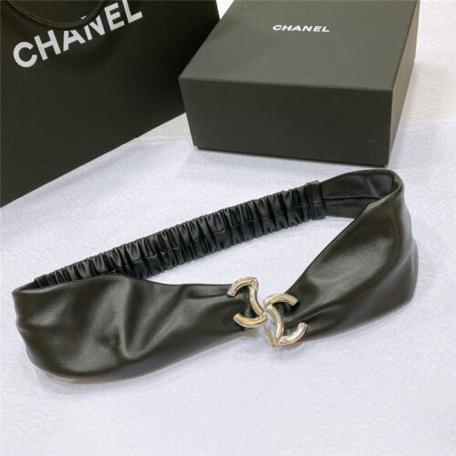 High Quality Luxury Chanel Smooth Cc Brass Buckle Sheepskin Elastic Belt – Style 97638 product detail