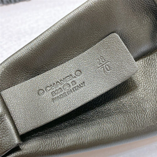 High Quality Luxury Chanel Smooth Cc Brass Buckle Sheepskin Elastic Belt – Style 97638 product detail