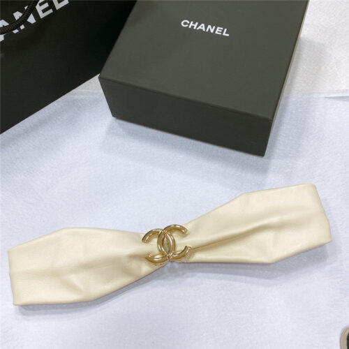 High Quality Luxury Chanel Smooth Cc Brass Buckle Sheepskin Elastic Belt – Style 92550 alternate view