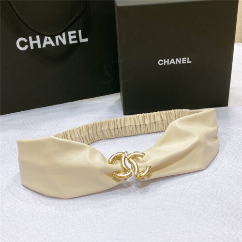 High Quality Luxury Chanel Smooth Cc Brass Buckle Sheepskin Elastic Belt – Style 92550 product detail