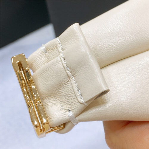 High Quality Luxury Chanel Smooth Cc Brass Buckle Sheepskin Elastic Belt – Style 92550 product detail