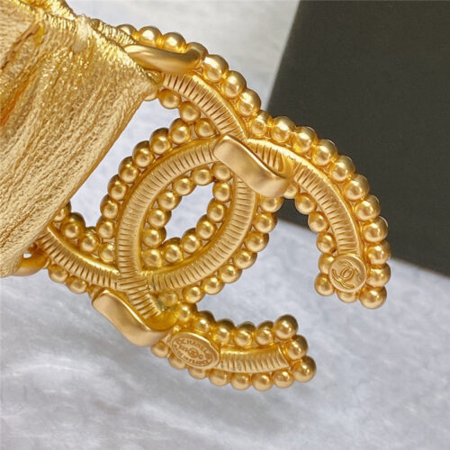 High Quality Luxury Chanel Smooth Cc Brass Buckle Sheepskin Elastic Belt – Style 51302 product detail