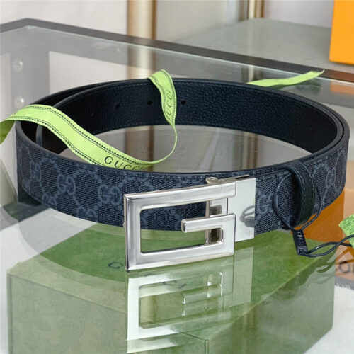High Quality Luxury Gucci Square G Buckle Reversible Belt product detail