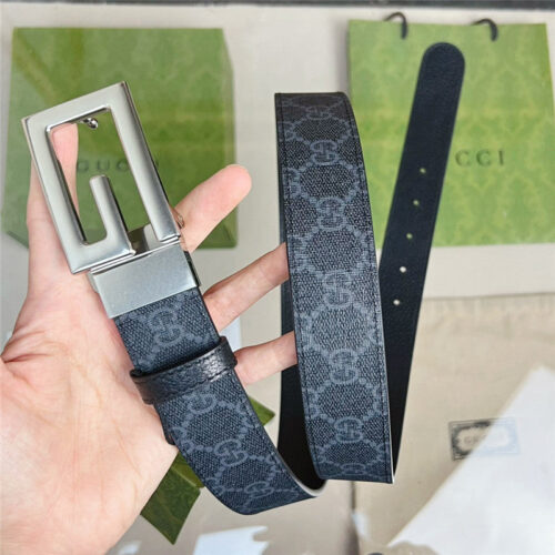 High Quality Luxury Gucci Square G Buckle Reversible Belt product detail