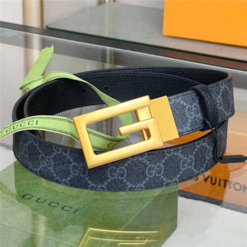 High Quality Luxury Gucci Square G Buckle Reversible Belt – Style 66310 alternate view