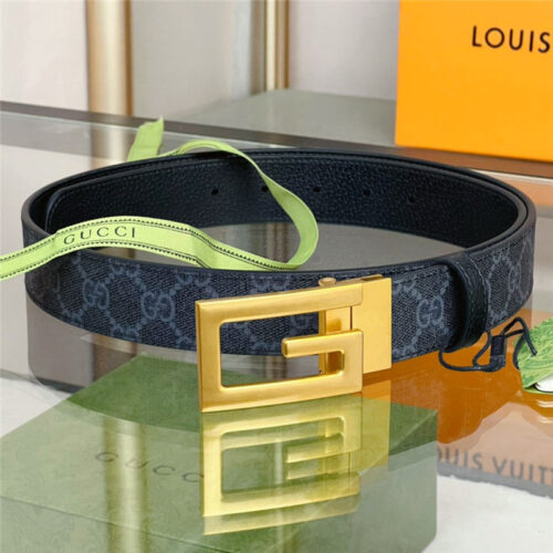 High Quality Luxury Gucci Square G Buckle Reversible Belt – Style 66310 product detail