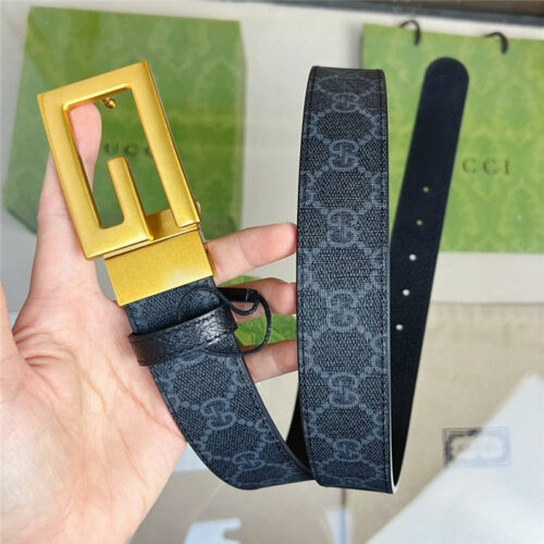 High Quality Luxury Gucci Square G Buckle Reversible Belt – Style 66310 product detail