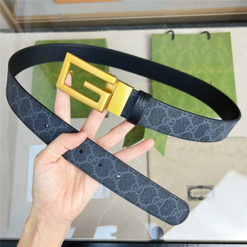 High Quality Luxury Gucci Square G Buckle Reversible Belt – Style 66310 product detail