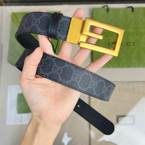 High Quality Luxury Gucci Square G Buckle Reversible Belt – Style 66310 product detail