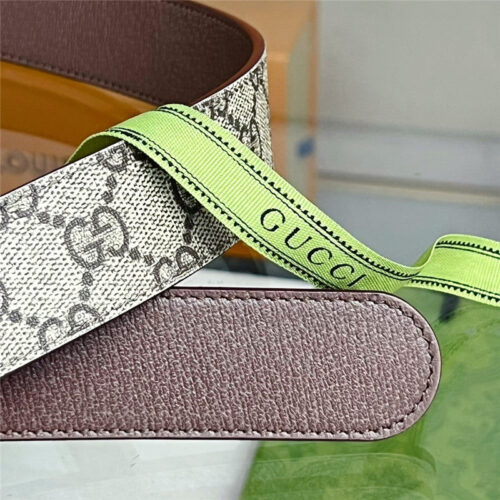 High Quality Luxury Gucci Square G Buckle Reversible Belt – Style 64614 product detail