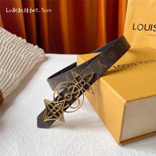 High Quality Luxury Louis Vuitton Classic Print With Black Plain Bottom Belt – Style 96710 product detail