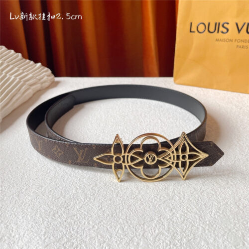 High Quality Luxury Louis Vuitton Classic Print With Black Plain Bottom Belt – Style 96710
