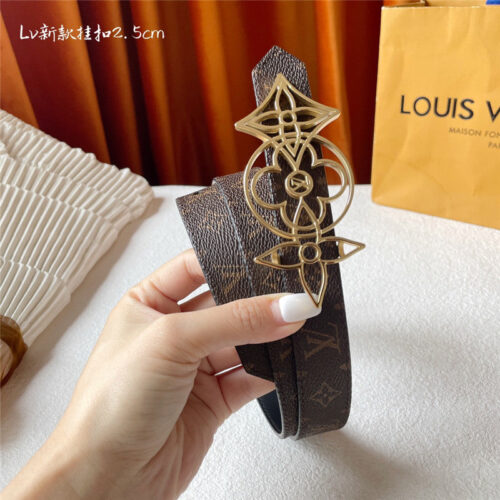High Quality Luxury Louis Vuitton Classic Print With Black Plain Bottom Belt – Style 96710 product detail
