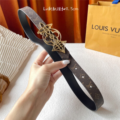 High Quality Luxury Louis Vuitton Classic Print With Black Plain Bottom Belt – Style 96710 product detail