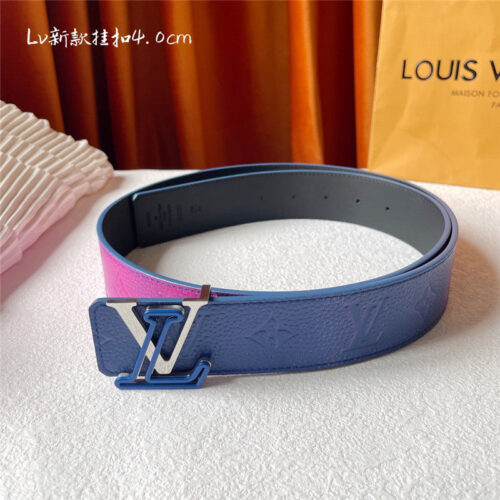High Quality Luxury Louis Vuitton Classic Print With Black Plain Bottom Belt – Style 93318 alternate view