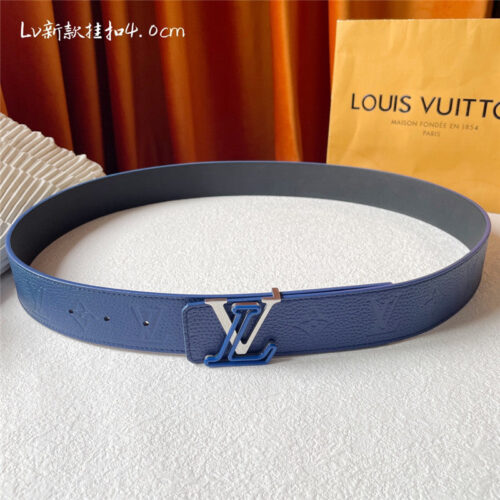 High Quality Luxury Louis Vuitton Classic Print With Black Plain Bottom Belt