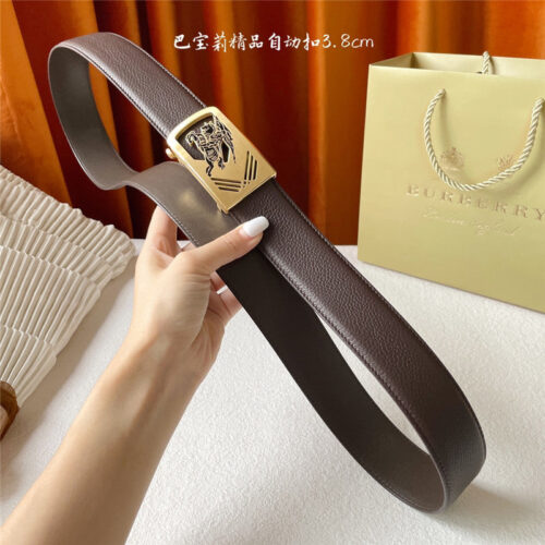 High Quality Luxury Burberry Pebbled Calfskin Belt alternate view