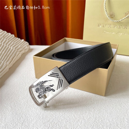 High Quality Luxury Burberry Pebbled Calfskin Belt – Style 54822 product detail
